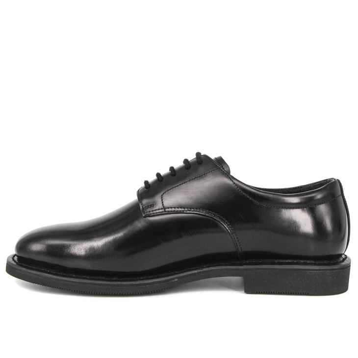 Flat leather oxford military office shoes 1215