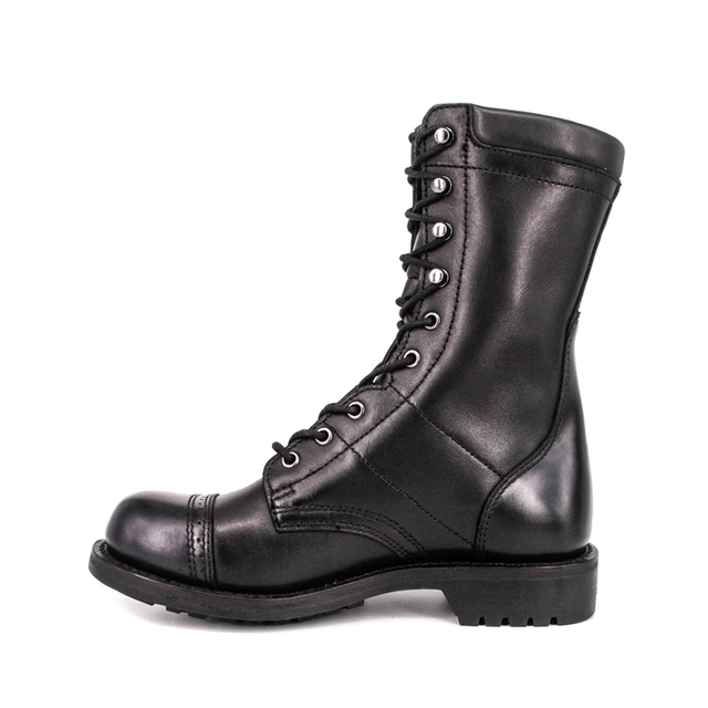 Botas de couro pretas oficiais Goodyear da Alemanha 6217