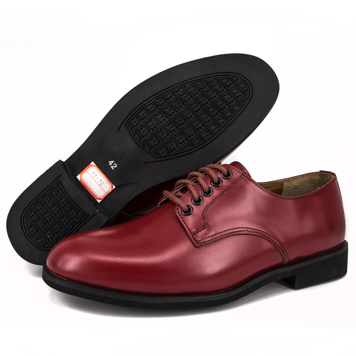 Gi&agrave;y c&ocirc;ng sở qu&acirc;n đội nam da b&ograve; n&acirc;u đỏ gi&aacute; rẻ 1242