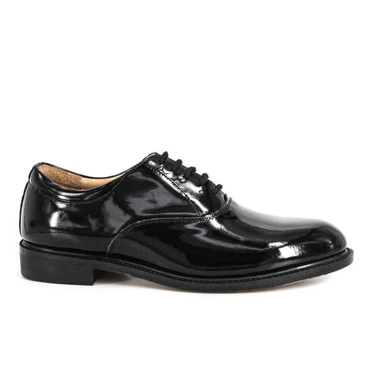 Leather shiny patent leather office shoes 1238