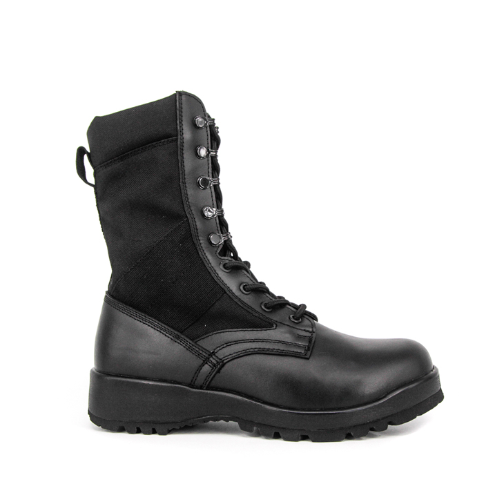 High quality black color leather tactical jungle boots 5229