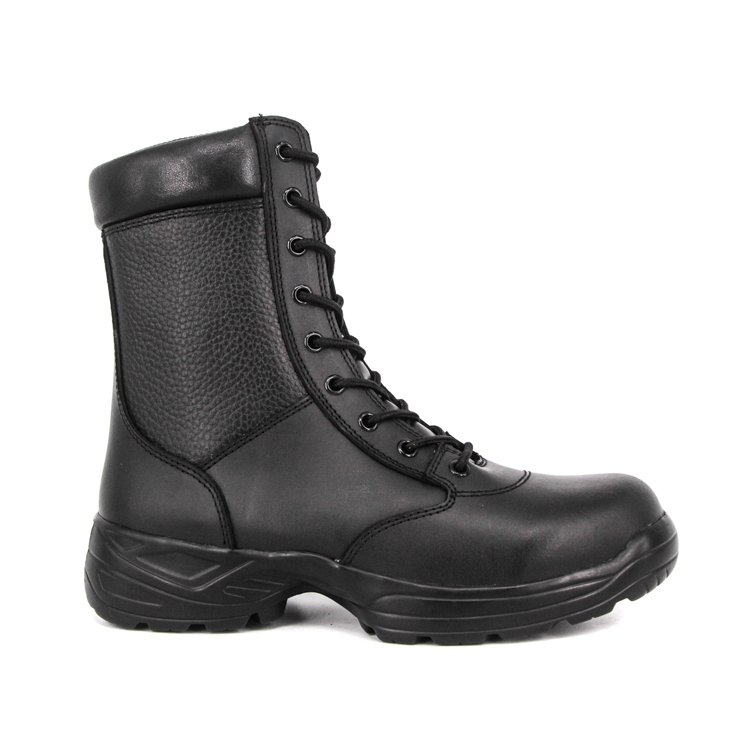 Long zip waterproof tactical full leather boots 6216