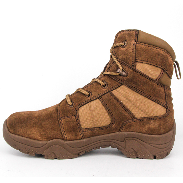 Військові черевики 7280 коричневого пісочного кольору