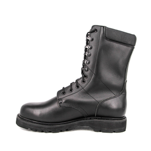 High gloss custom length Japanese military full leather boots 6272