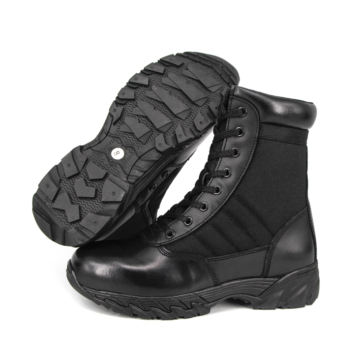 Black rubber sole classic tactical boots 4237 from China Manufacturer