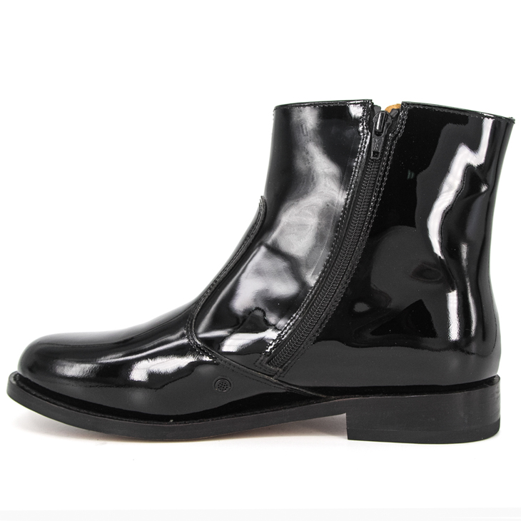 black patent leather work shoes