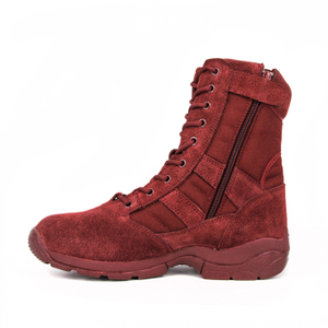 Botas de deserto masculinas vermelhas com z&iacute;per 7264