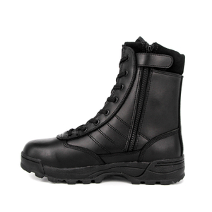 UK work custom zipper military full leather boots 6258