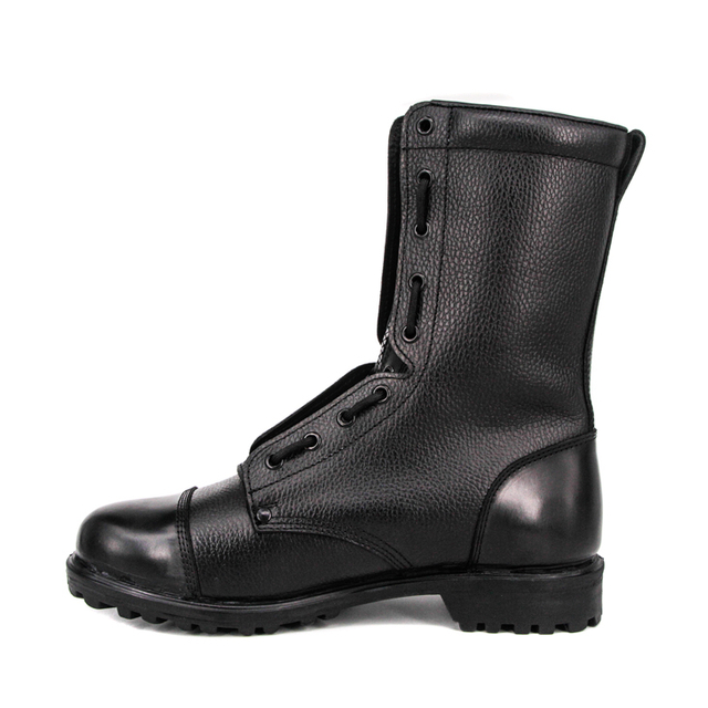 Americk&aacute; uniforma čern&eacute; prav&eacute; vojensk&eacute; n&aacute;mořnick&eacute; celokožen&eacute; boty 