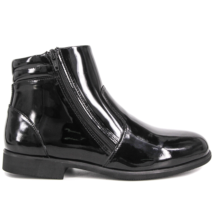 Youth shiny high gloss military office shoes 1283