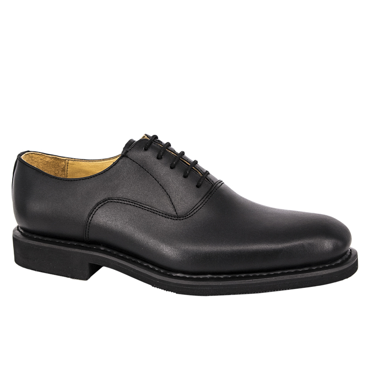 Black durable flat fashion office shoes 1201