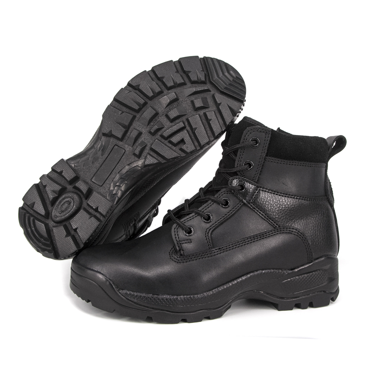 Searcher waterproof black full leather boots 6110