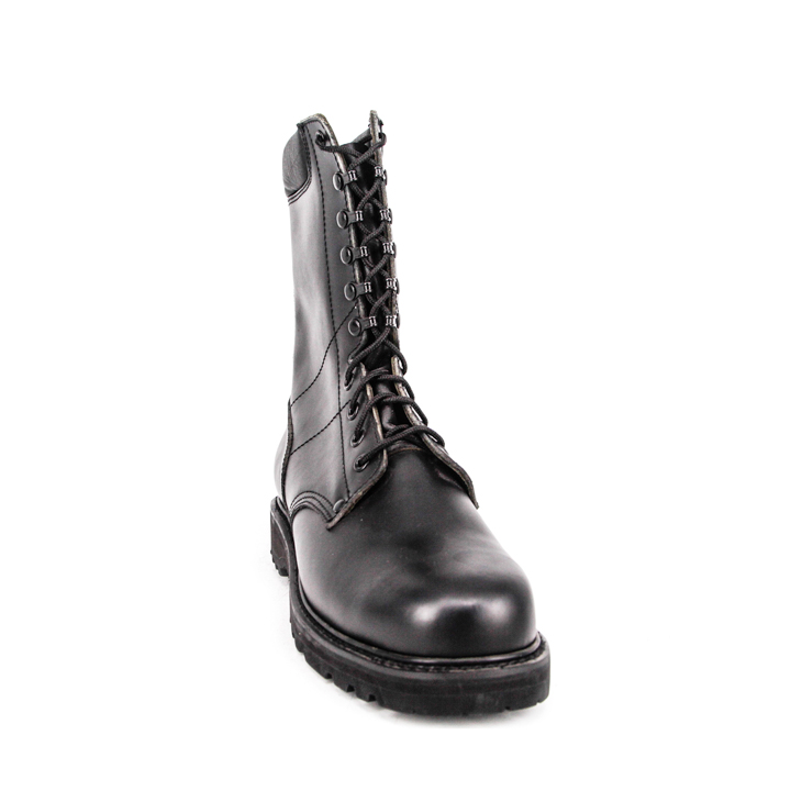 High gloss custom length Japanese military full leather boots 6272 from ...