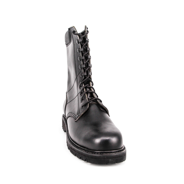 High gloss custom length Japanese military full leather boots 6272 from