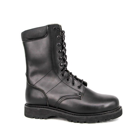 High gloss custom length Japanese military full leather boots 6272 from ...