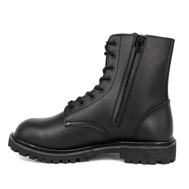 چکمه های زیپ دار زنانه نظامی تمام چرم 6285