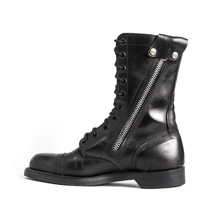 shiny army boots