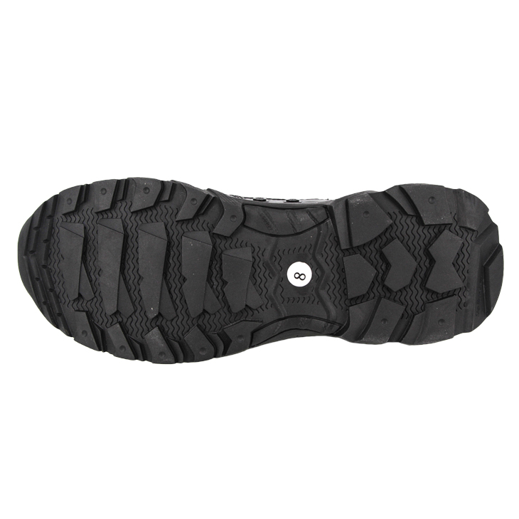 Black rubber sole classic tactical boots 4237