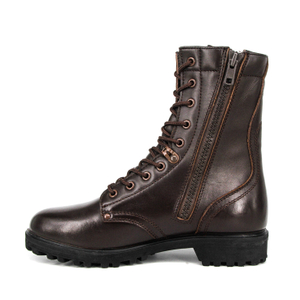 New design cheap red brown combat full leather boots 6291