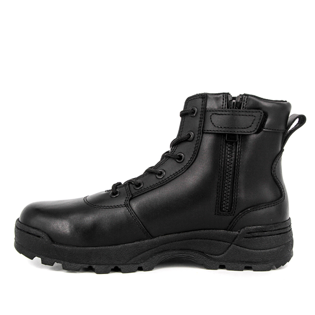 滑り止め品質アーミージッパータクティカルフルレザーブーツ6103