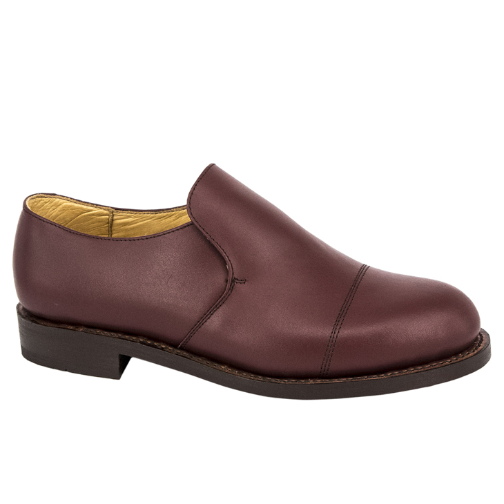 Vintage low heel red brown office shoes 1218