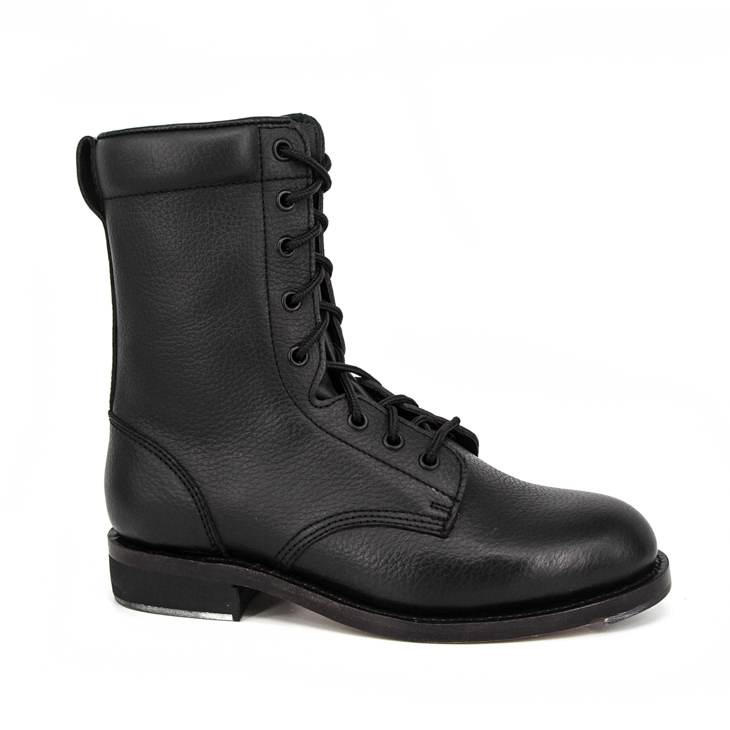 Malaysia American ladies military embossed full leather boot 6242
