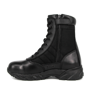 Black rubber sole classic tactical boots 4237