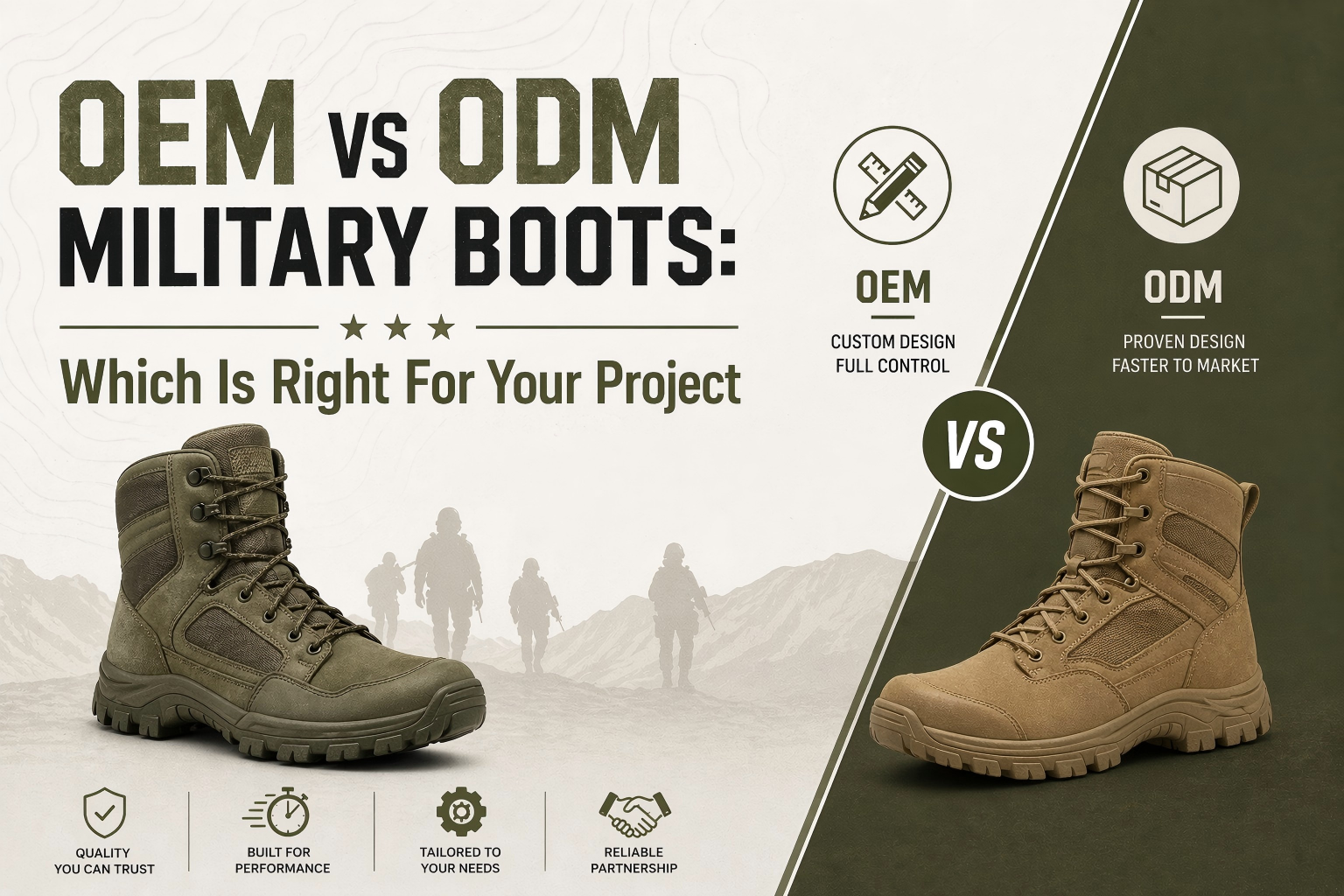 Sepatu Militer OEM vs ODM: Mana yang Tepat untuk Proyek Anda