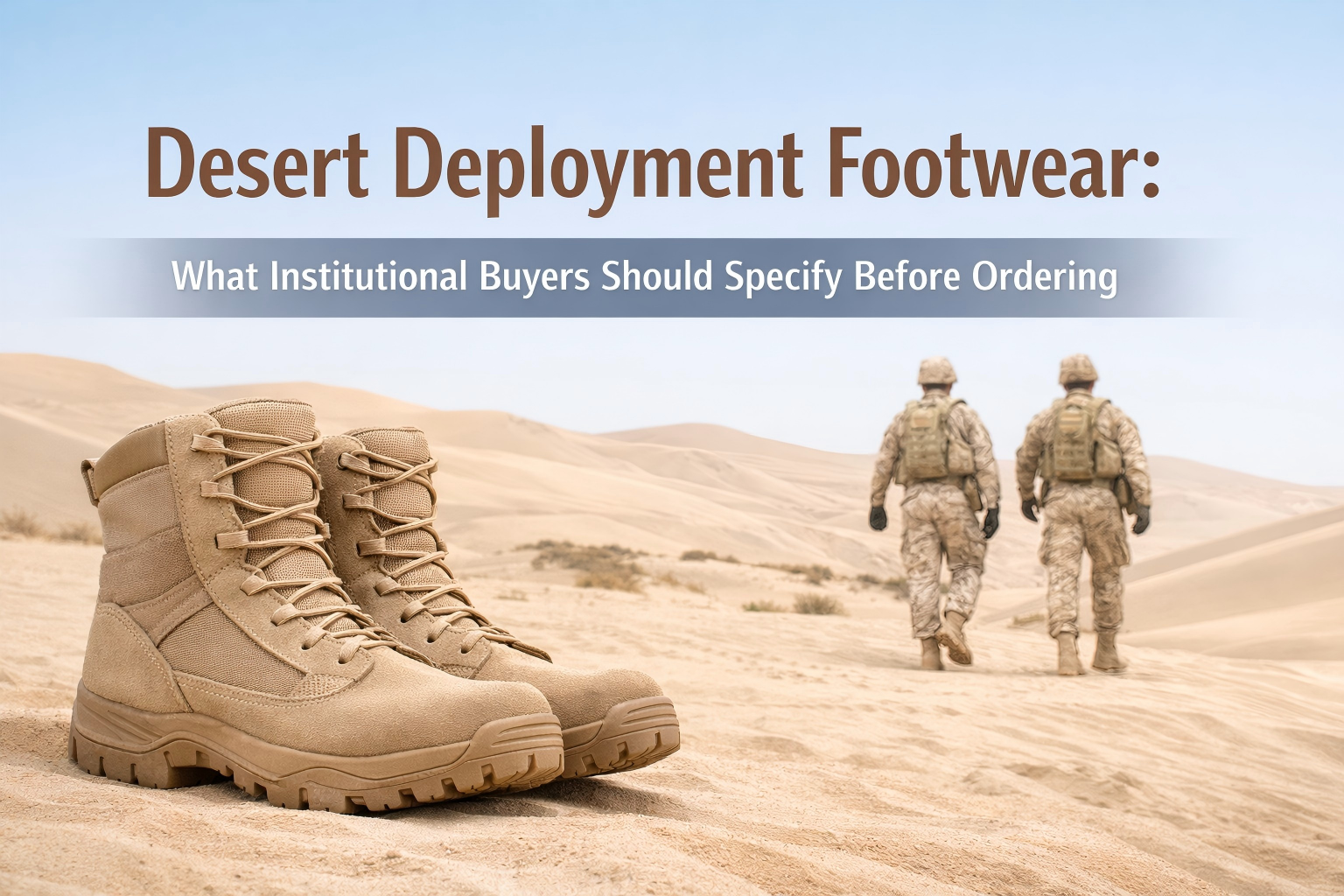 Desert Deployment Footwear: 機関バイヤーが注文前に指定する必要があるもの