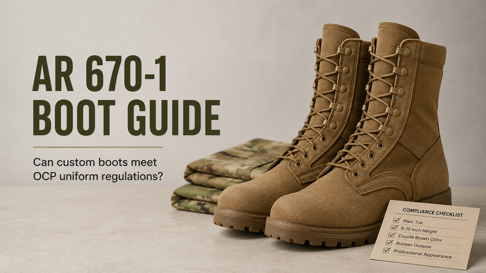 Magagawa ba ang Custom Military Boots Upang Matugunan ang AR 670-1 o OCP Uniform Regulations?