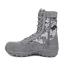 Grey toe zipper military jungle boots 5239