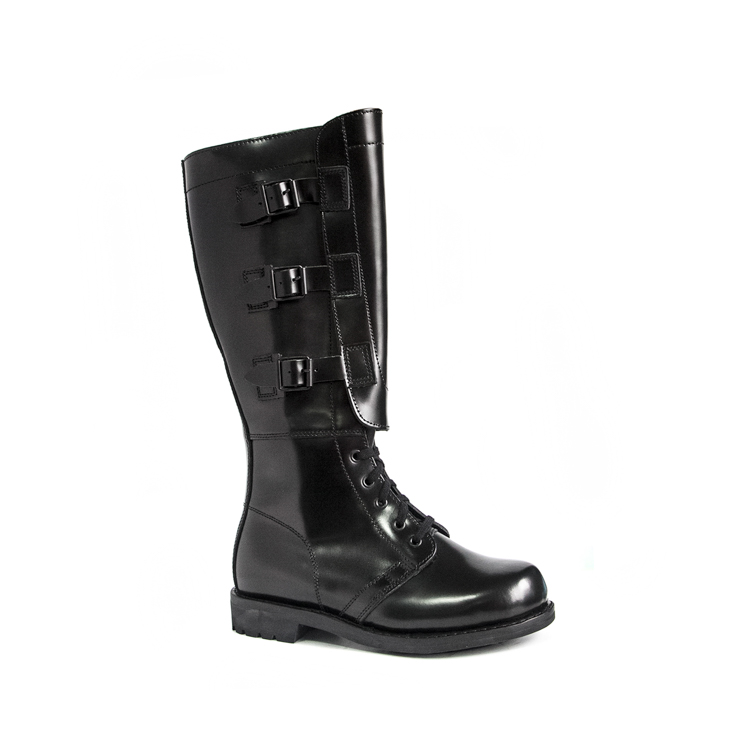 Youth knee-High black cowhide concierge boots 8202